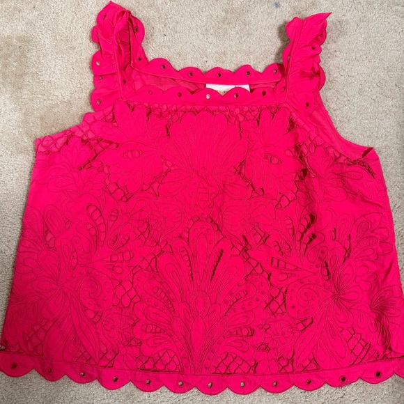 NWOT - Anthropologie Maeve Scalop Lace Tank Top XL - Picture 6 of 6